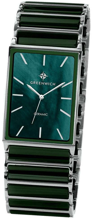 Часы Greenwich Electra GW 521.10.38 — женские, сталь + керамические вставки