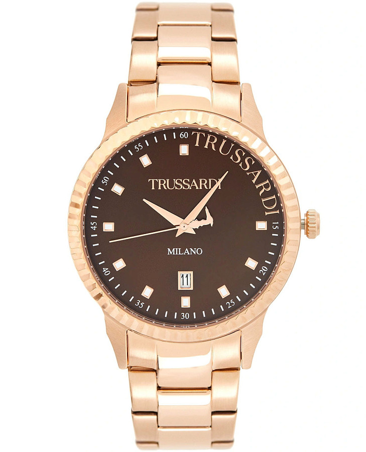 Часы Trussardi T-Bent R2453141008 — мужские, коричневый