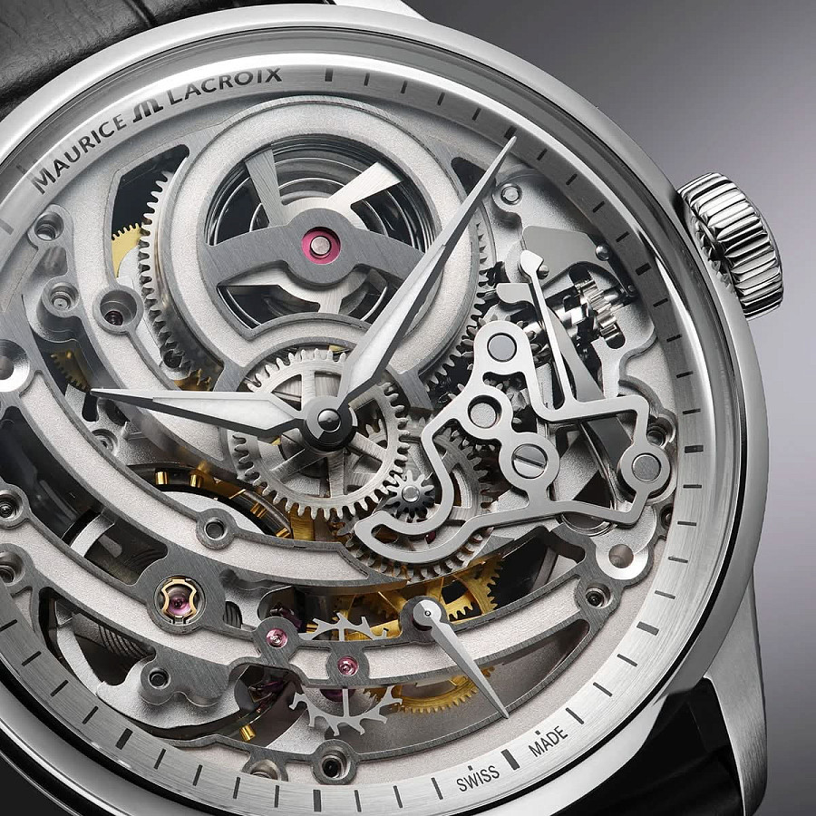 Часы Maurice Lacroix 1975 Master Skeleton 758108-S1S12-001-3 — сталь металл, Швейцария