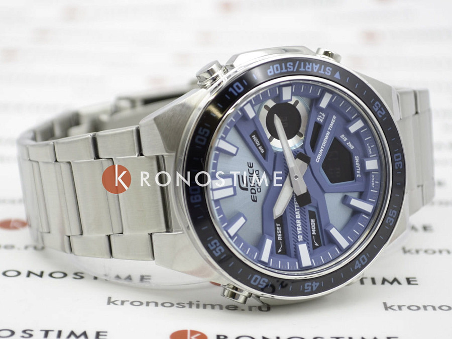 Часы Casio Edifice EFV-C110D-2BDF (EFV-C110D-2B) — нержавеющая сталь, мужские