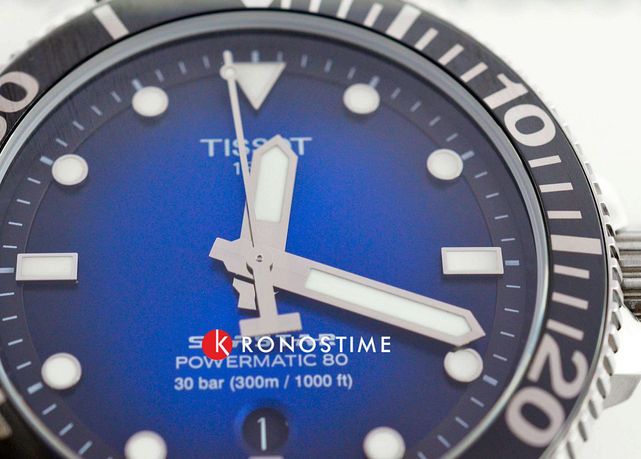 Часы Tissot Seastar 1000 Powermatic 80 T120.407.17.041.00 — синий, сталь металл