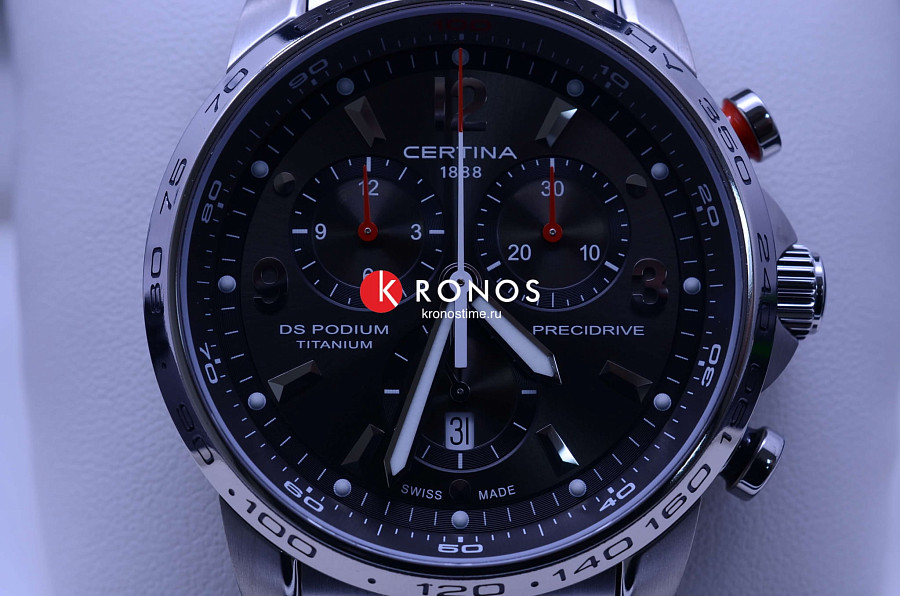 Часы Certina DS Podium Chronograph 1/100 sec C001.647.44.087.00 — кварцевые, Швейцария, мужские