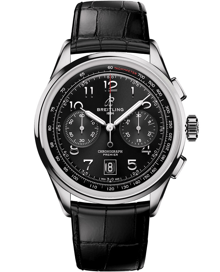 Часы Breitling Premier B01 Chronograph 42 AB0145221B1P2 — мужские, черный