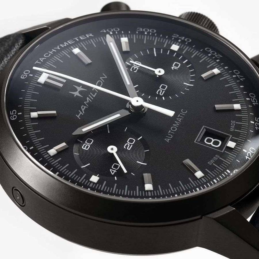 Часы Hamilton American Classic Intra-matic Autochrono Full Black H38446730 — артикул H38446730