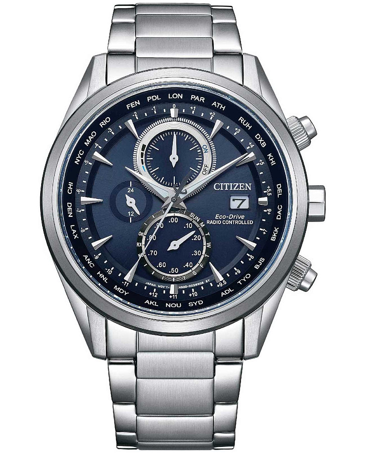 Часы Citizen Radio Controlled AT8260-85L — мужские, синий