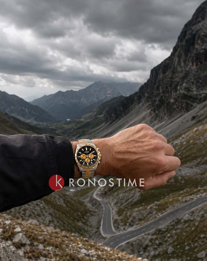 Часы Citizen Chronograph AN8234-58E — нержавеющая сталь с pvd-покрытием, мужские
