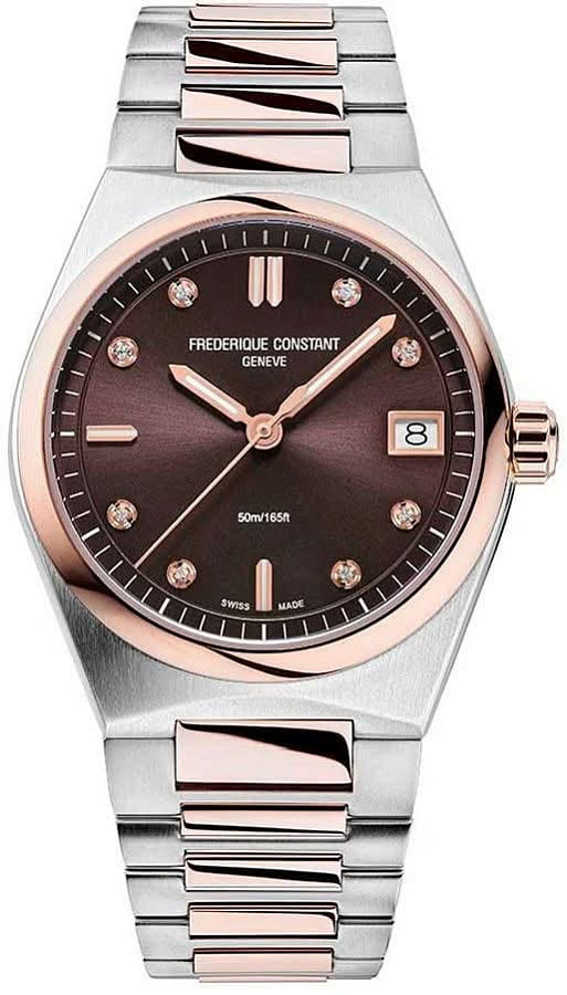 Часы Frederique Constant Highlife FC-240CD2NH2B — кварцевые, сталь металл
