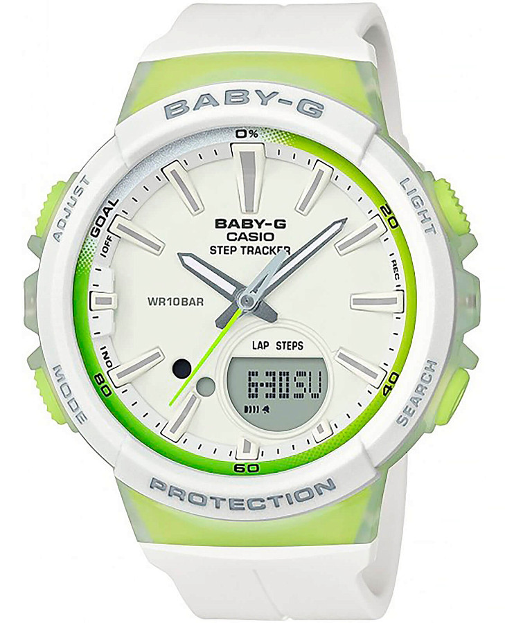 Часы Casio Baby-G BGS-100-7A2 — женские, белый