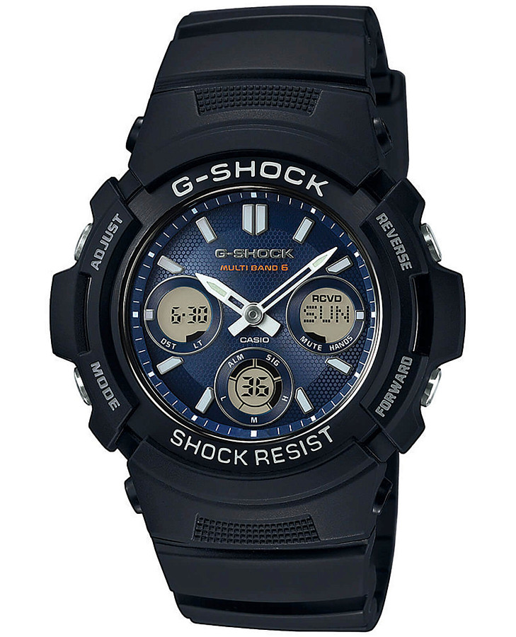 Часы Casio G-Shock AWG-M100SB-2A — мужские, синий