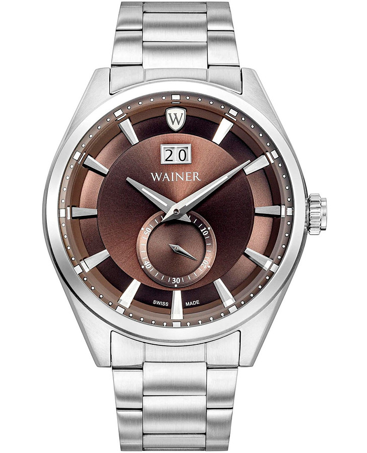 Часы Wainer Classic WA.17000-B — мужские, коричневый