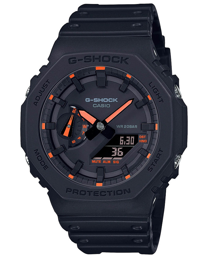 Часы Casio G-Shock GA-2100-1A4 — мужские, черный