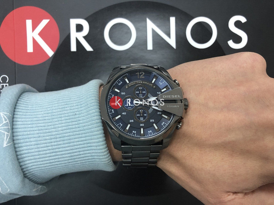 Часы Diesel MS9 Chrono DZ4329 — мужские, сталь c pvd покрытием
