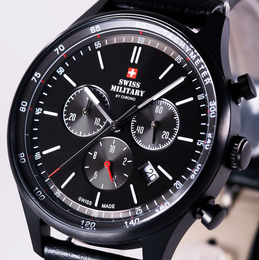 Часы Swiss Military by Chrono SM34081.10 — мужские, нержавеющая сталь