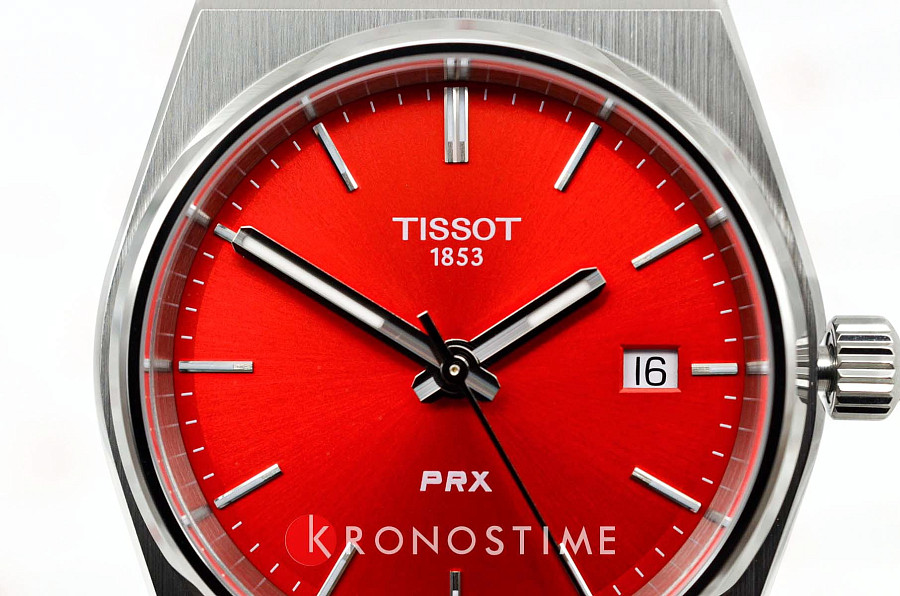 Часы Tissot PRX 35 mm T137.210.11.421.00 — красный, сталь металл