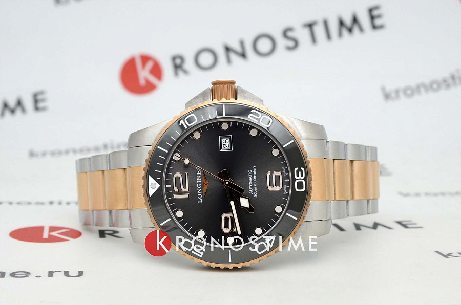 Часы Longines HydroConquest L3.782.3.78.7 — механические, металл сталь