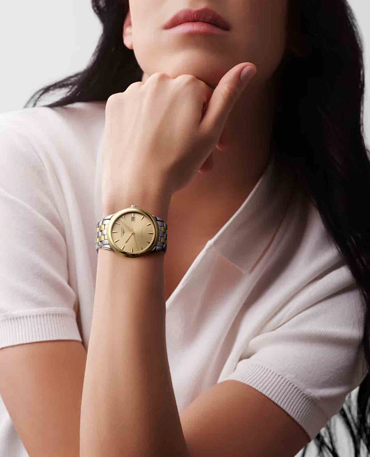 Часы Longines Flagship L4.974.3.32.7 — сталь c pvd покрытием, мужские
