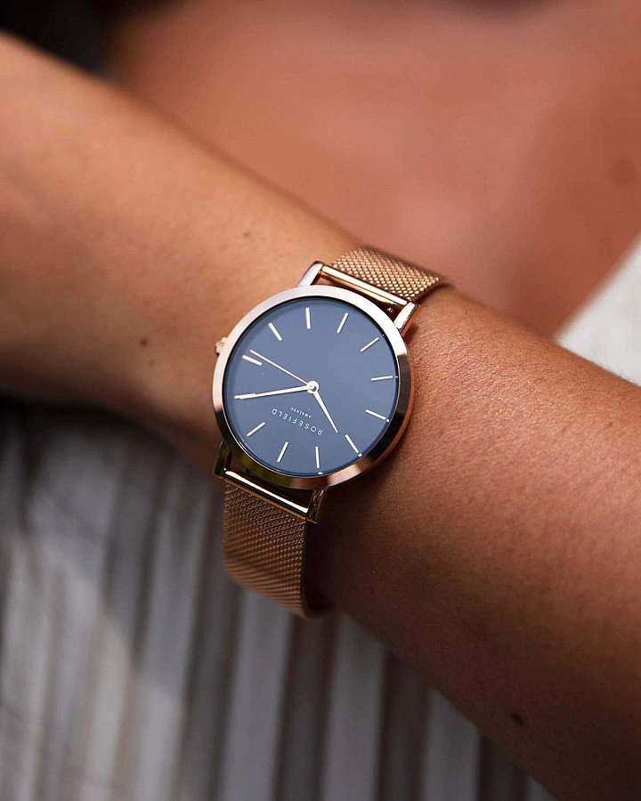 Часы Rosefield The Mercer MBR-M45 — женские, сталь c pvd покрытием