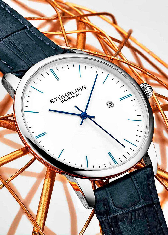 Часы Stuhrling Rasa 3997.3 — кожаный, мужские