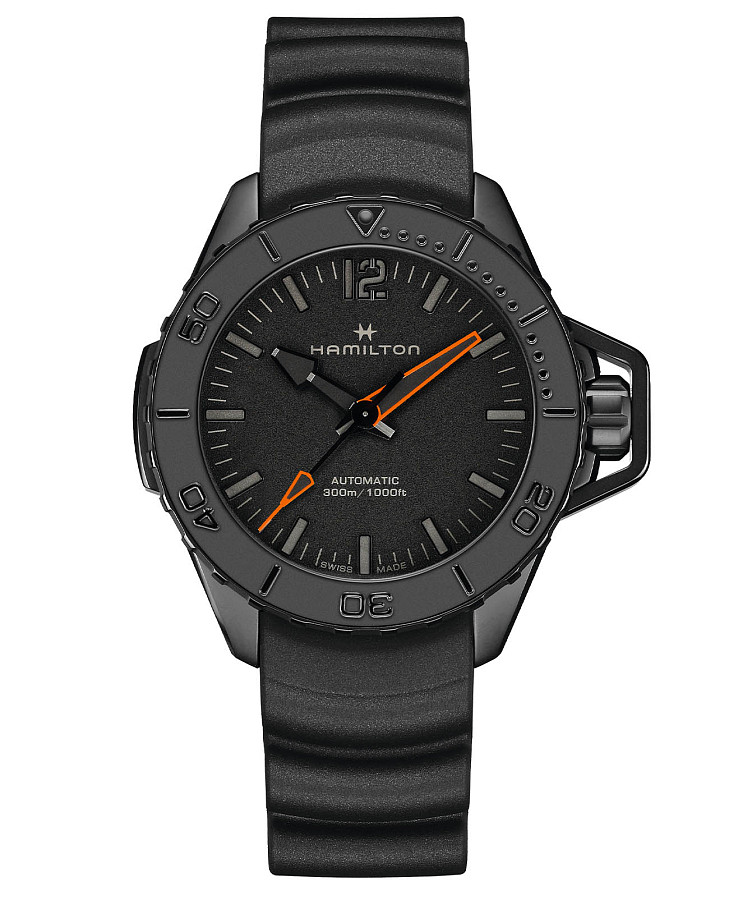 Часы Hamilton Khaki Navy Frogman Auto H77845330 — мужские, черный
