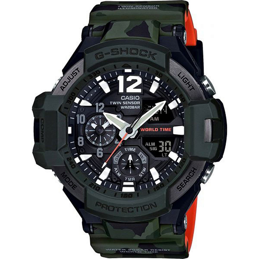 Часы Casio G-Shock GA-1100SC-3A — мужские, черный