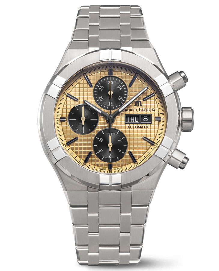 Часы Maurice Lacroix Aikon Automatic Titanium Chronograph AI6038-TT032-530-1 — женские, золотой
