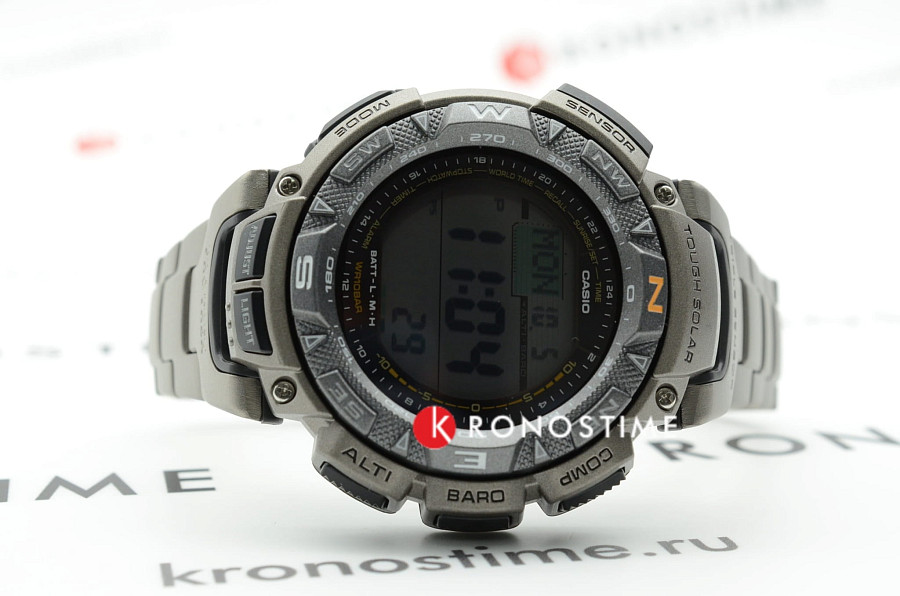 Часы Casio Pro Trek PRG-240T-7E — титановый, мужские