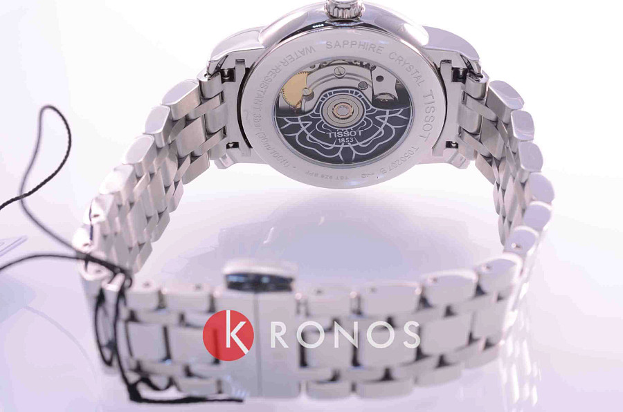 Часы Tissot Lady Heart Flower Powermatic 80 T050.207.11.117.05 — белый, сталь металл