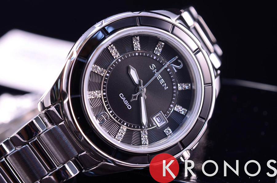 Часы Casio Sheen SHE-4045D-1A — металл сталь, Япония