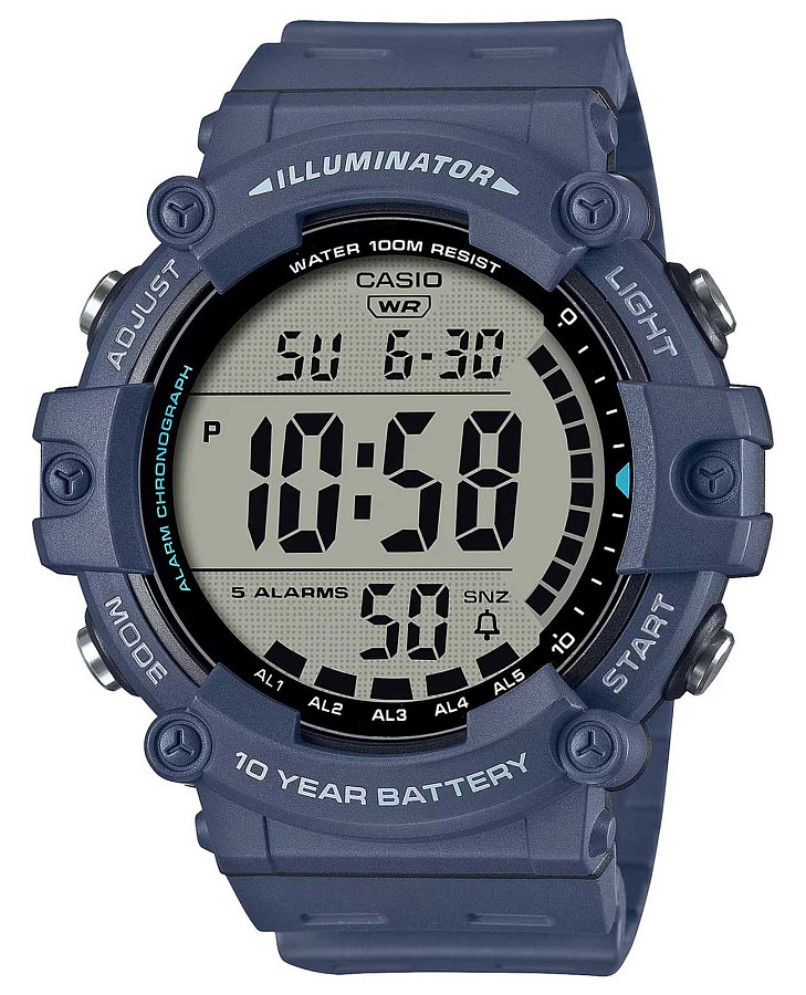 Часы Casio Collection AE-1500WH-2A — мужские, фиолетовый