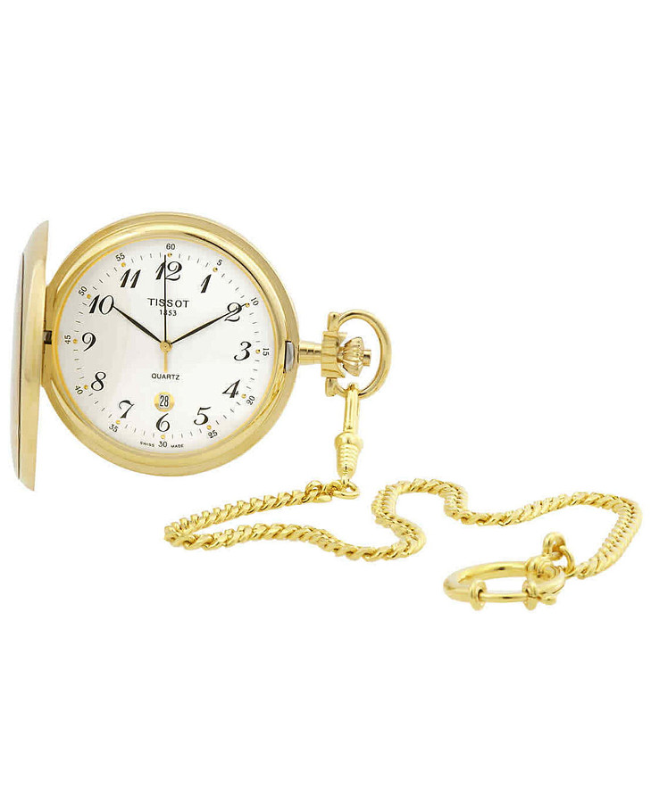 Часы Tissot T-Pocket Savonnette T83.4.553.12 — мужские, белый