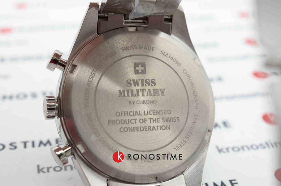 Часы Swiss Military by Chrono SM34090.01 — металл сталь, Швейцария