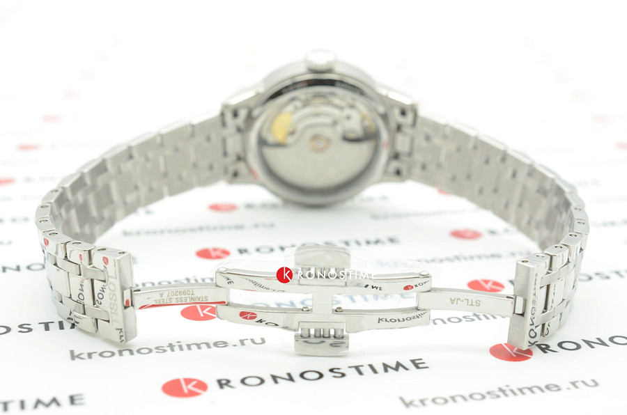 Часы Tissot Chemin des Tourelles Powermatic 80 Lady T099.207.11.116.00 — белый, сталь металл