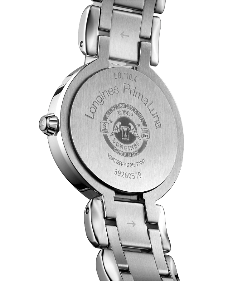 Часы Longines PrimaLuna L8.110.4.87.6 — кварцевые, сталь металл