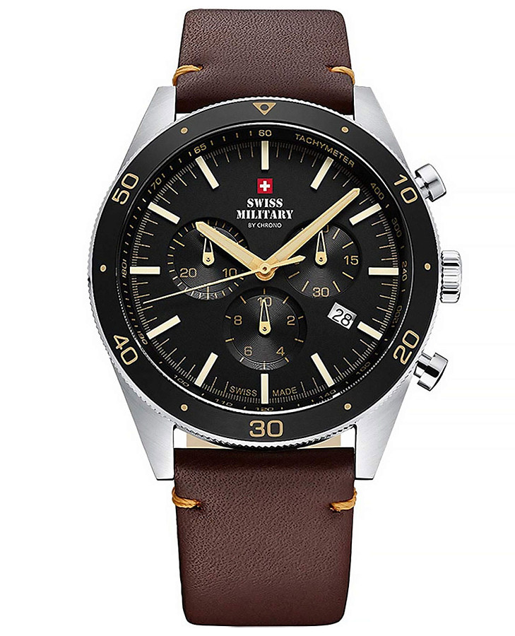Часы Swiss Military by Chrono SM34079.06 — мужские, черный