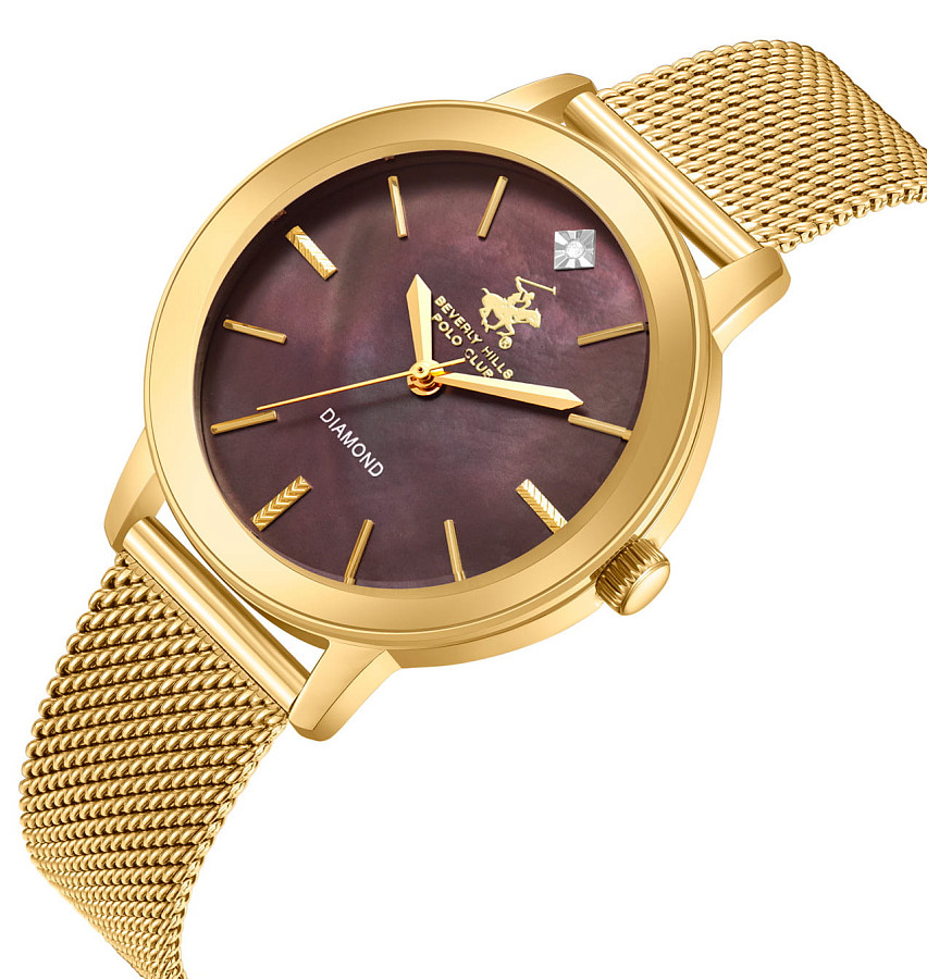Часы Beverly Hills Polo Club BP3734C.160 — женские, нержавеющая сталь с ip-покрытием