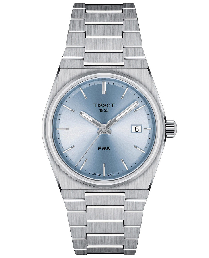 Часы Tissot PRX 35 mm T137.210.11.351.00 — женские, голубой