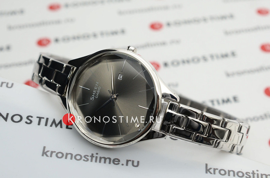 Часы Casio Sheen SHE-4062D-8A — женские, нержавеющая сталь