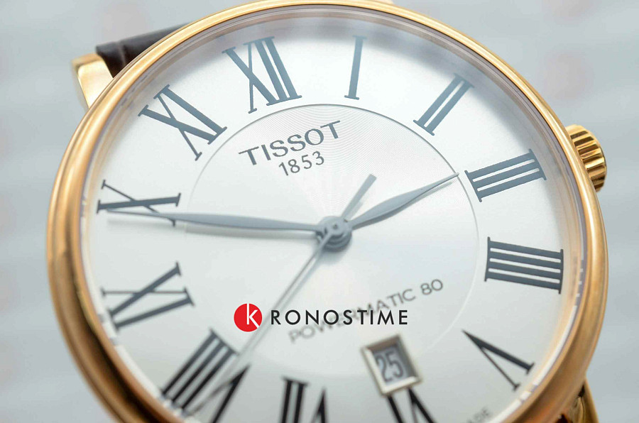 Часы Tissot Carson Premium Powermatic 80 T122.407.36.033.00 — мужские, кожаный