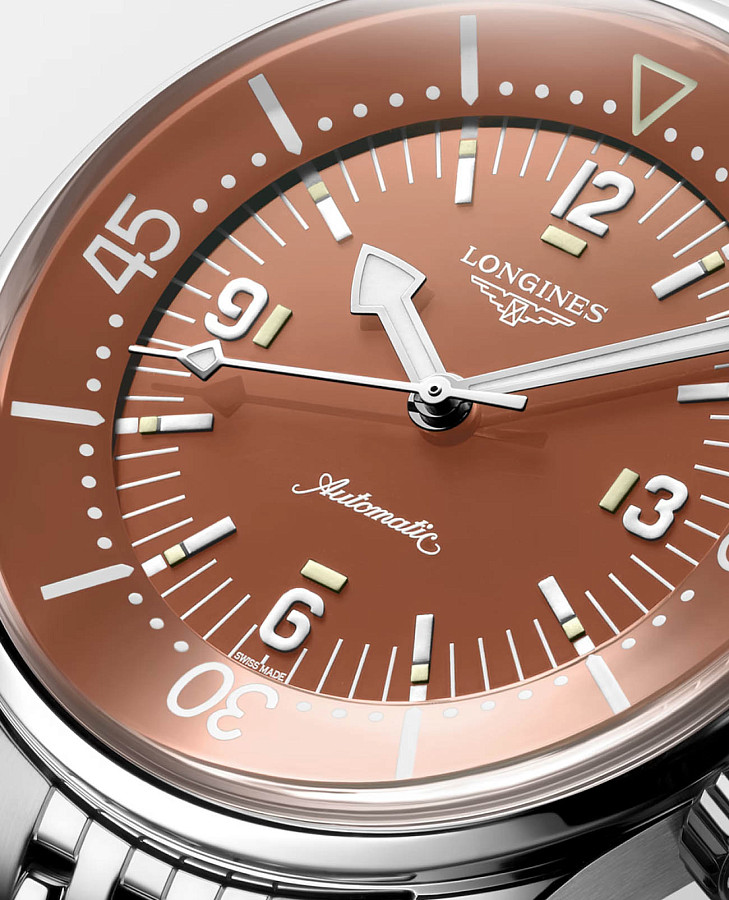 Часы Longines Legend Diver L3.764.4.96.6 — механические, металл сталь