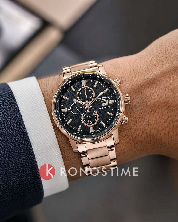 Часы Citizen Eco-Drive CA0848-85E — нержавеющая сталь с pvd-покрытием, мужские