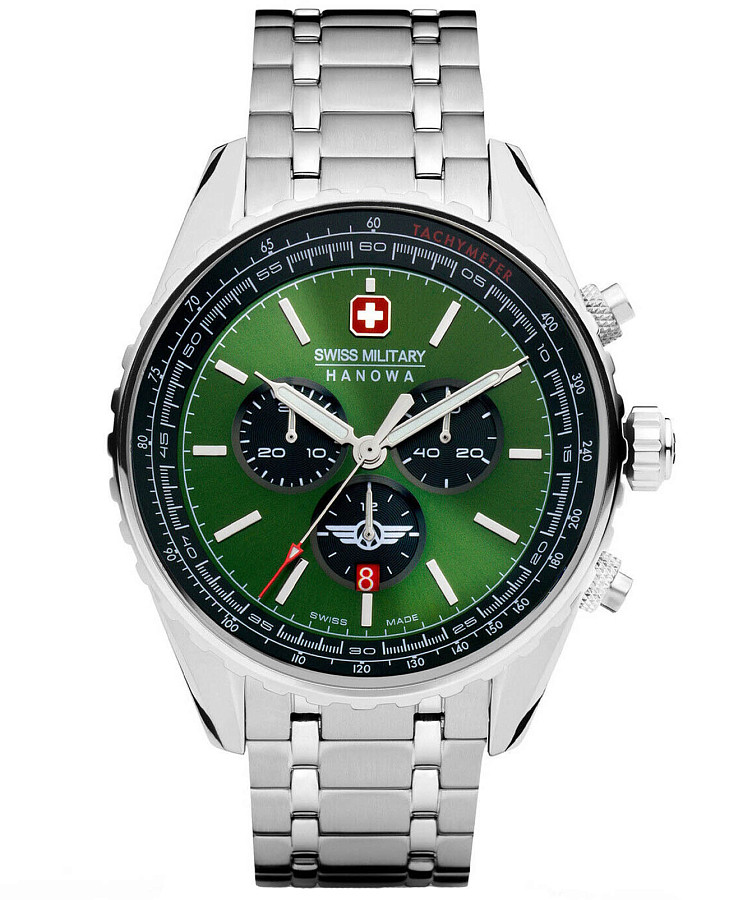 Часы Swiss Military Hanowa Afterburn Chrono SMWGI0000307 — мужские, зеленый