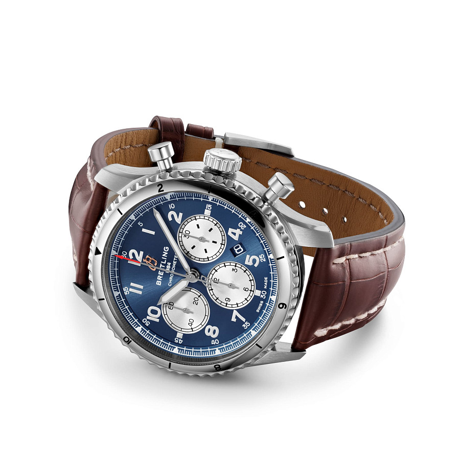 Часы Breitling Aviator 8 B01 Chronograph 43 AB0119131C1P2 — металл сталь, Швейцария