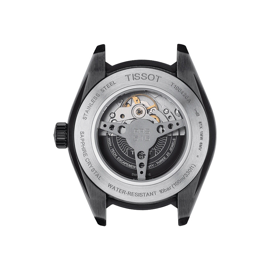 Часы Tissot PRS 516 Powermatic 80 T100.430.36.051.02 — кожаный, мужские