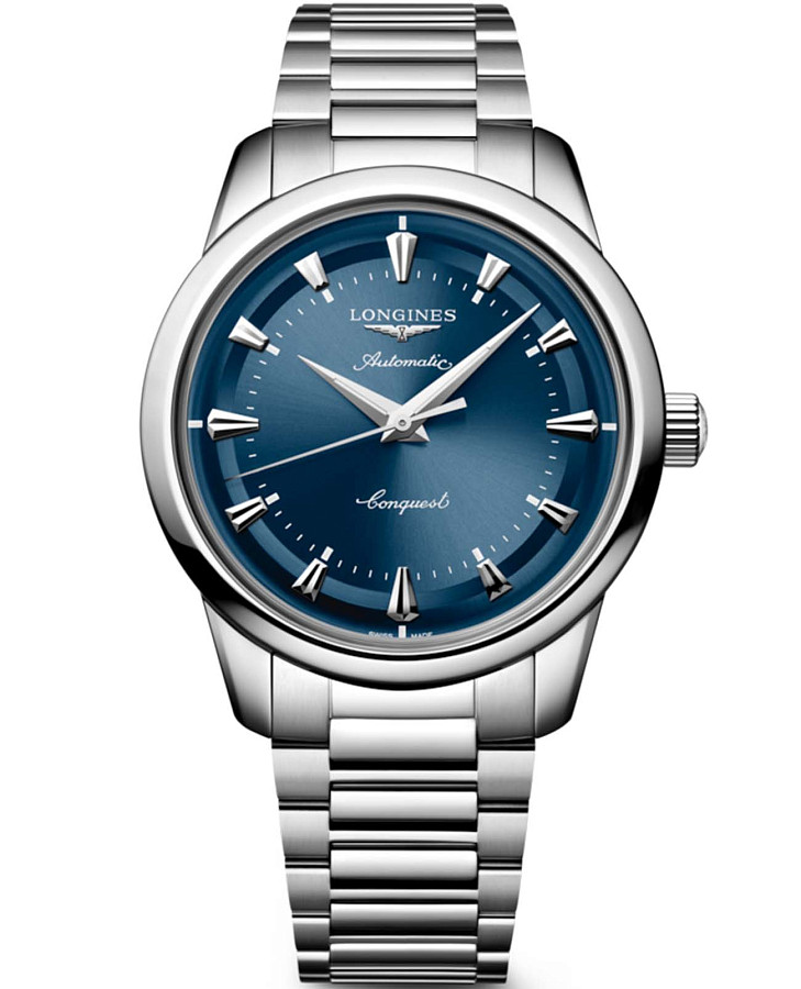 Часы Longines Conquest Heritage L1.650.4.92.6 — мужские, синий