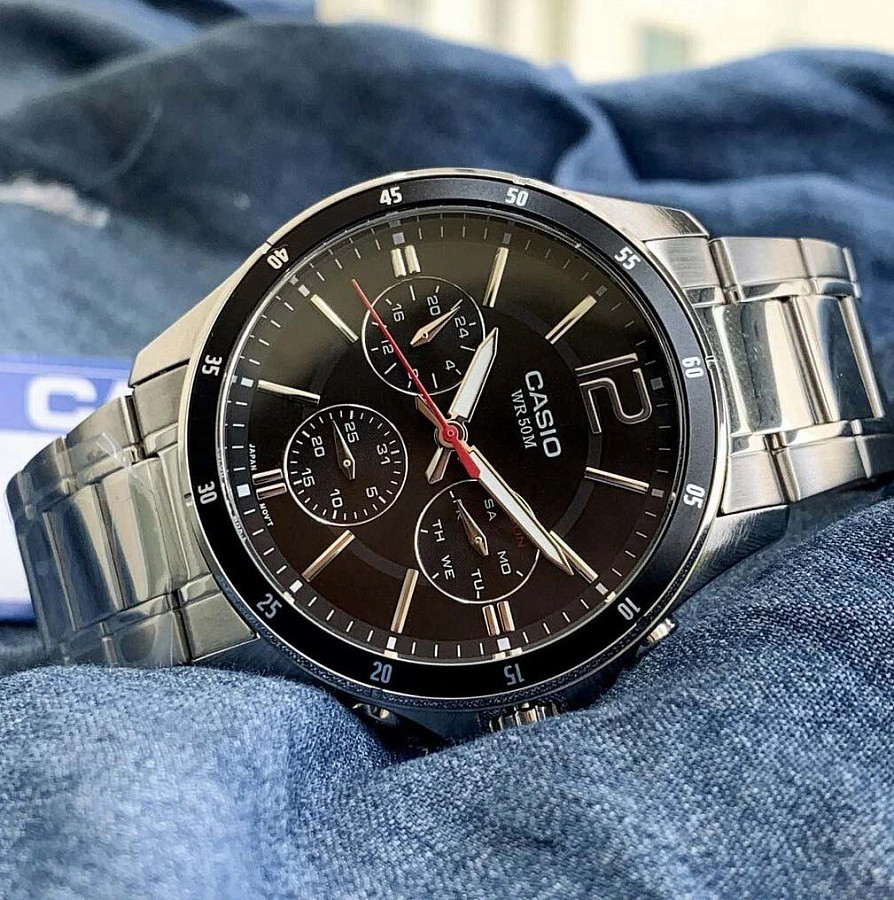 Часы Casio Collection MTP-1374D-1AVDF (MTP-1374D-1A) — сталь металл, нержавеющая сталь