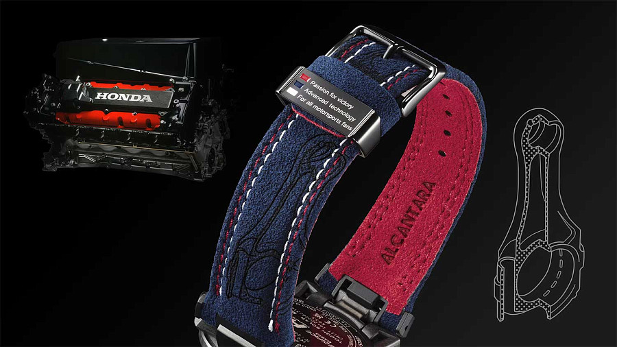 Часы Casio Edifice HRC x Honda Racing ECB-2000HR-1A — мужские, кожаный