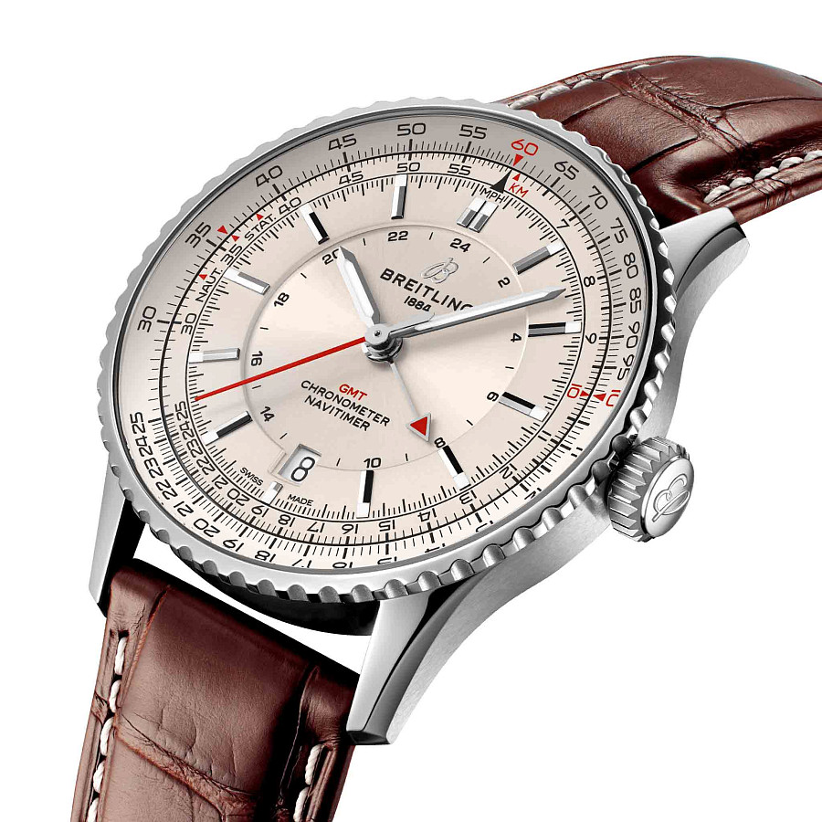 Часы Breitling Navitimer Automatic GMT 41 A32310211G1P1 — механические, сталь