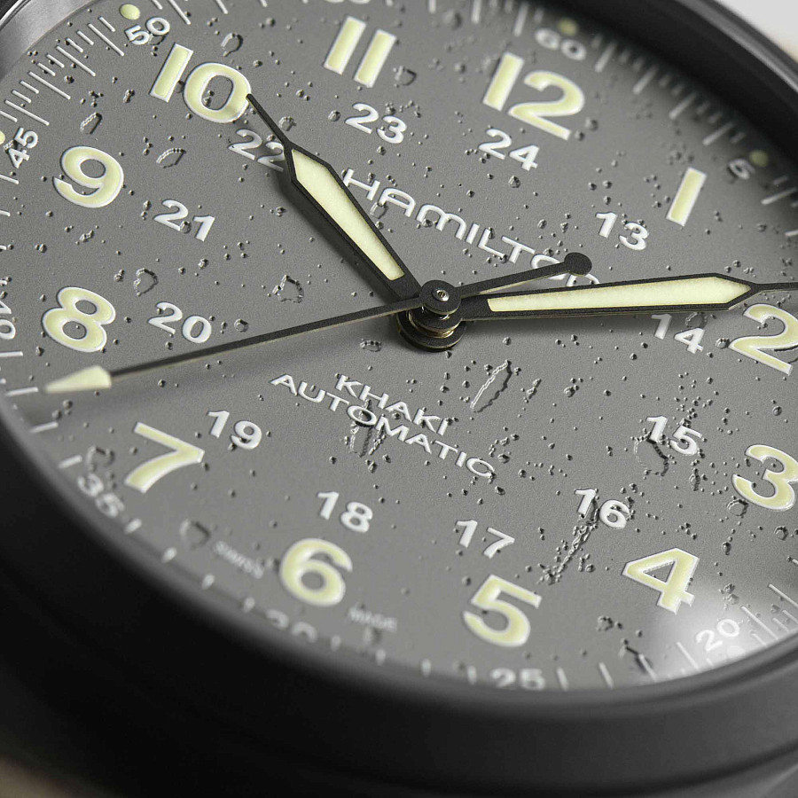Часы Hamilton Khaki Field Titanium Auto H70215880 — металл титан, Швейцария