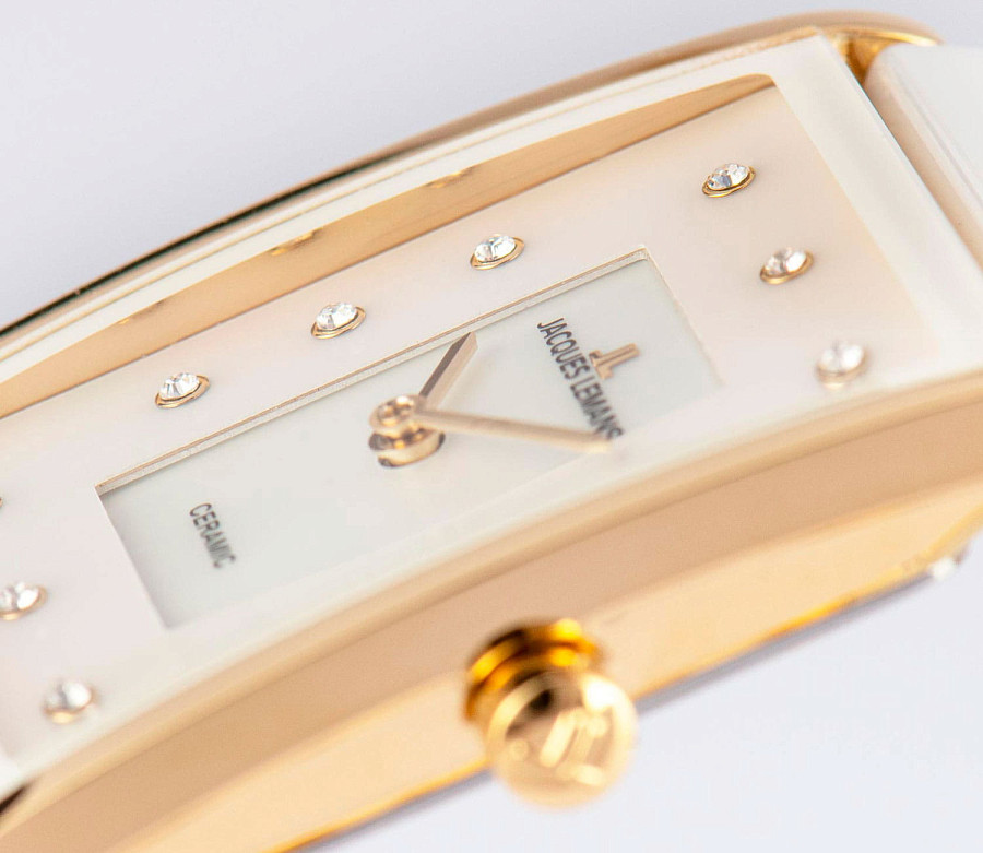 Часы Jacques Lemans High Tech Ceramic 1-1940K — сталь + керамические вставки, женские