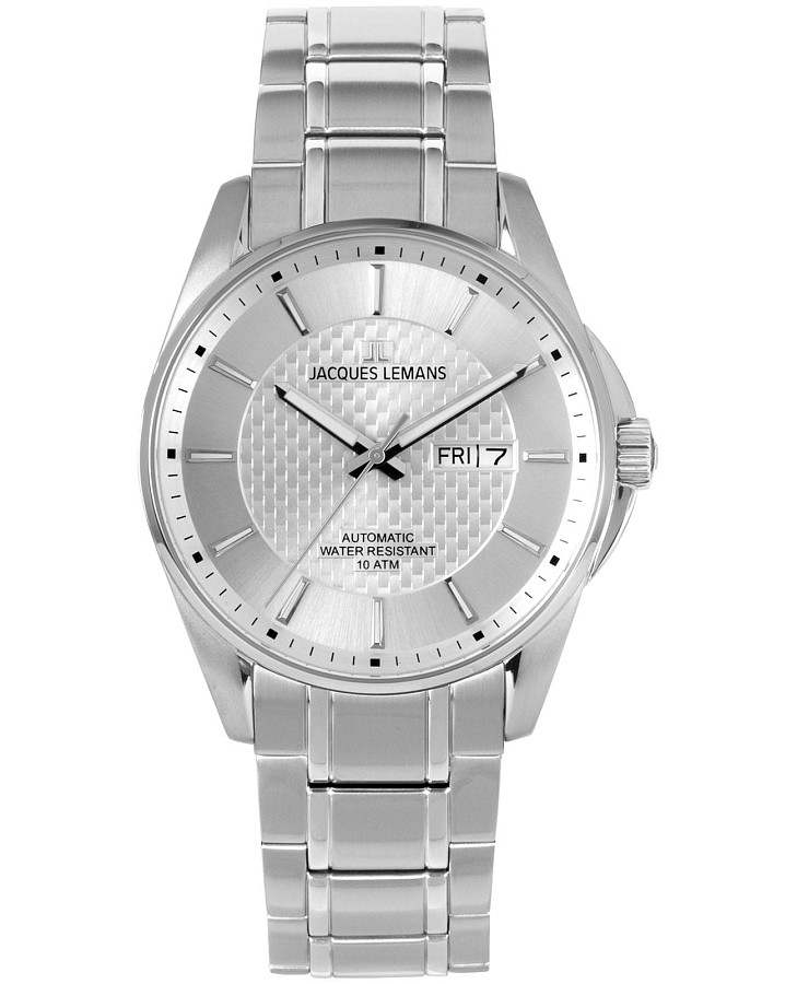 Часы Jacques Lemans Automatic 1-2210G — мужские, серебристый